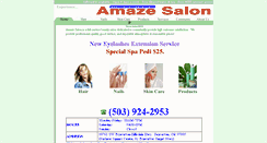 Desktop Screenshot of amazesalon.com